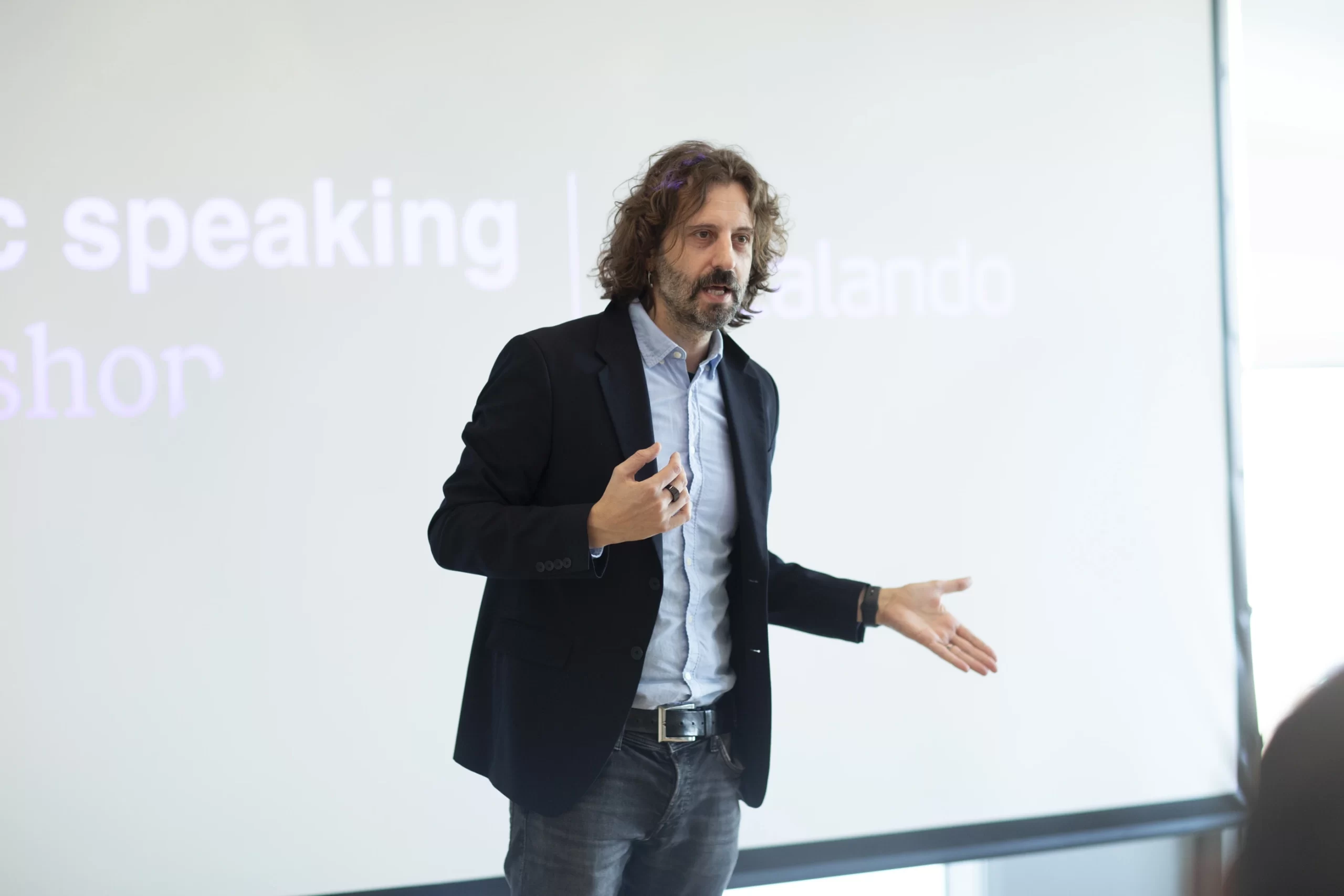 Carlo Loiudice is teaching public speaking